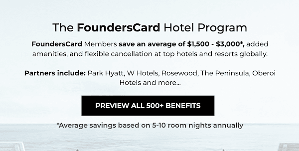 FoundersCard Review travel Benefits invite code  members