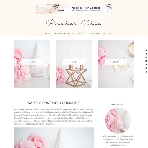 Bluchic-feminine WordPress themes - Pretty theme - make money blogging network make money blogging | herpaperroute.com