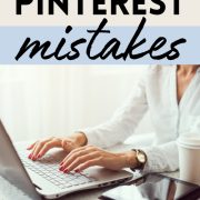 woman working on her pinterest account while making sure to avoid the most common pinterest mistakes