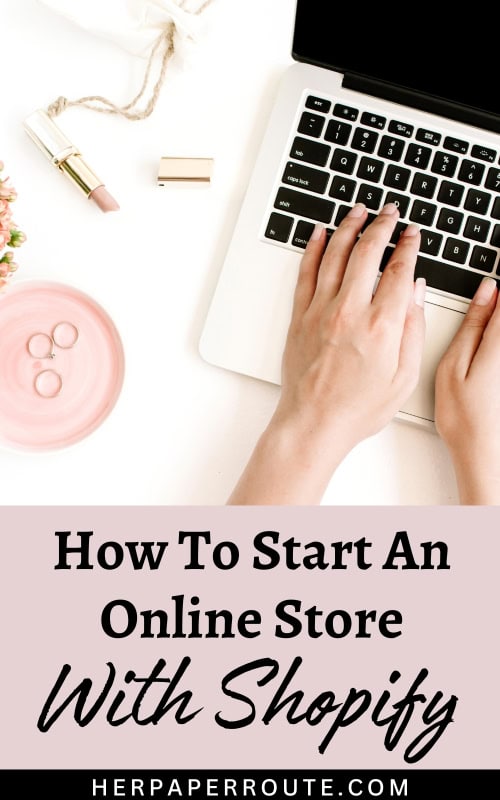 woman typing on laptop learning how to start an online store