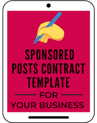 legal sponsored posts contract template for influencers and bloggers
