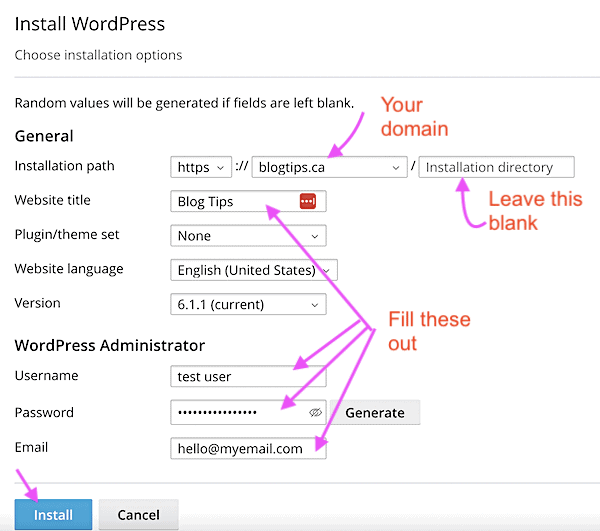 how to start a blog install wordpress with bigscoots 3