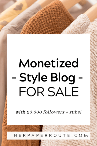 Monetized Fashion blog for sale