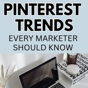 laptop on work desk showing examples of pinterest trends every marketer needs to know