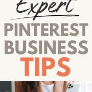 entrepreneur with coffee and cell phone learning the top pinterest for business tips