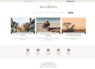 kadence-travel-blog-theme