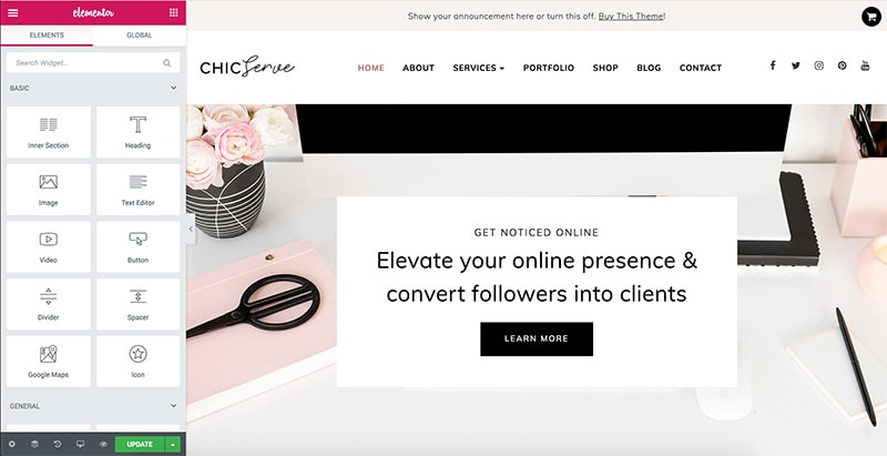 new bluchic theme feminine wordpress themes 2 herpaperroute