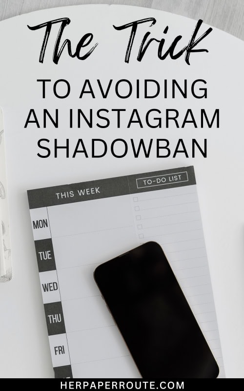 cell phone showing the trick to avoiding an instagram shadowban