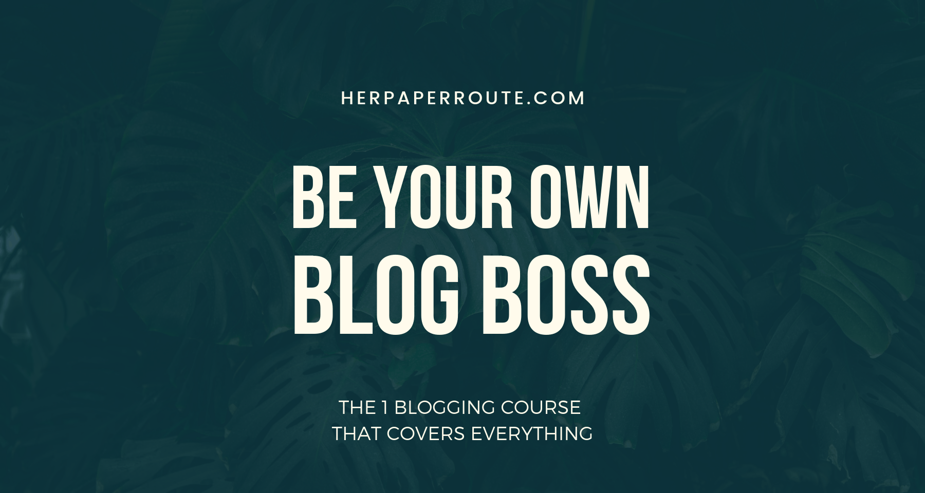 Make Money Blogging Course Be Your Own Blog Boss - 