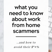 how to avoid work from home scams