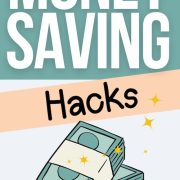 Incredible Money-stack of cash under the words Incredible money saving hacks