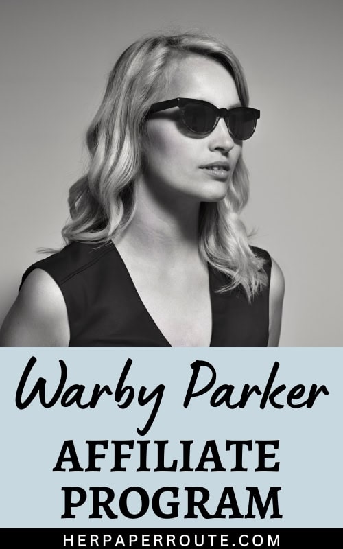 fashionable woman wearing sunglasses from the warby parker affiliate program