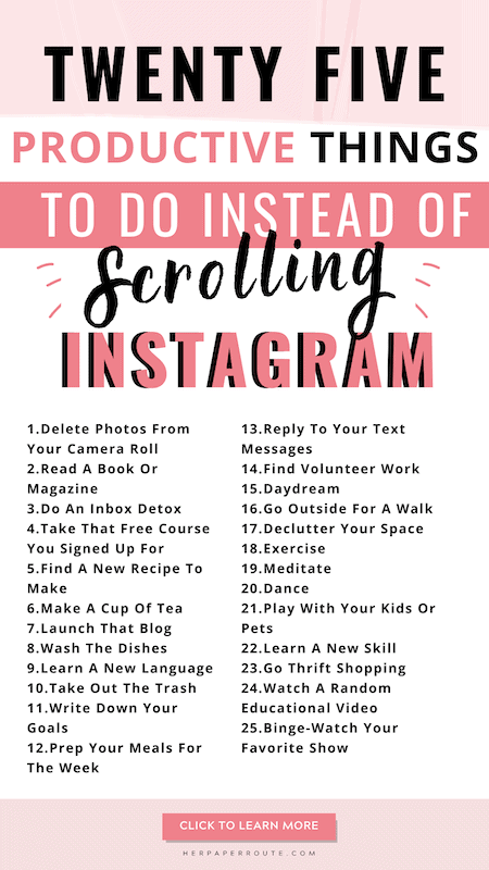 25 Productive Things To Do Instead Of Scrolling On Instagram