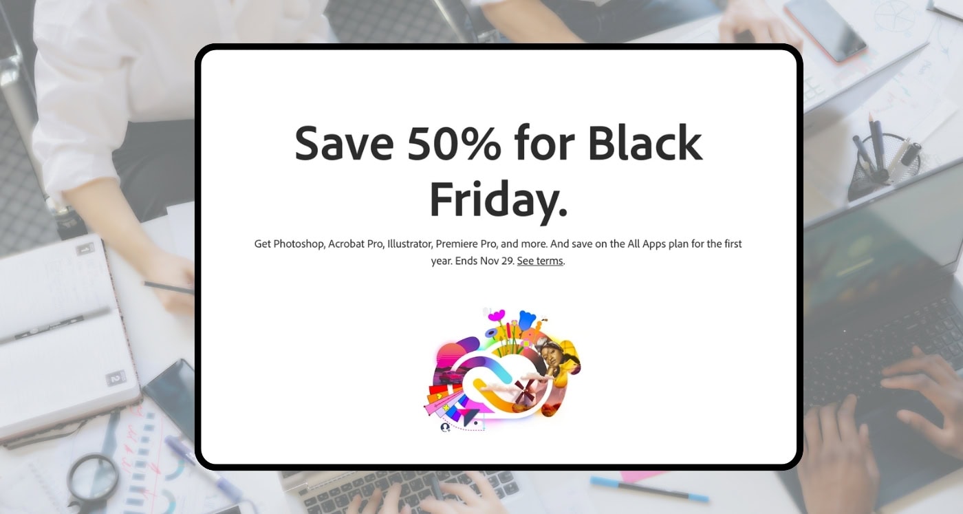 details of adobe black friday sale information