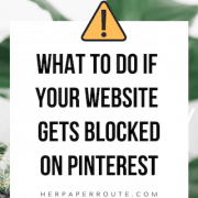 website blocked on Pinterest what to do