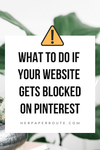website blocked on Pinterest what to do
