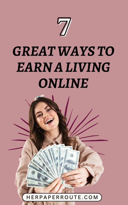 woman holding dollar bills showing great ways to earn a living online