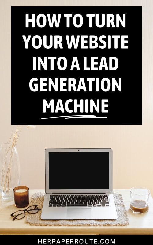open laptop on desk showing evergreen lead generation strategy