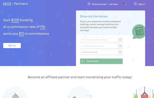 best travel affiliate programs - agoda affiliate program
