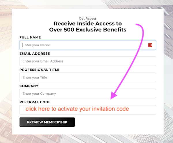 founderscard invitation referral code
