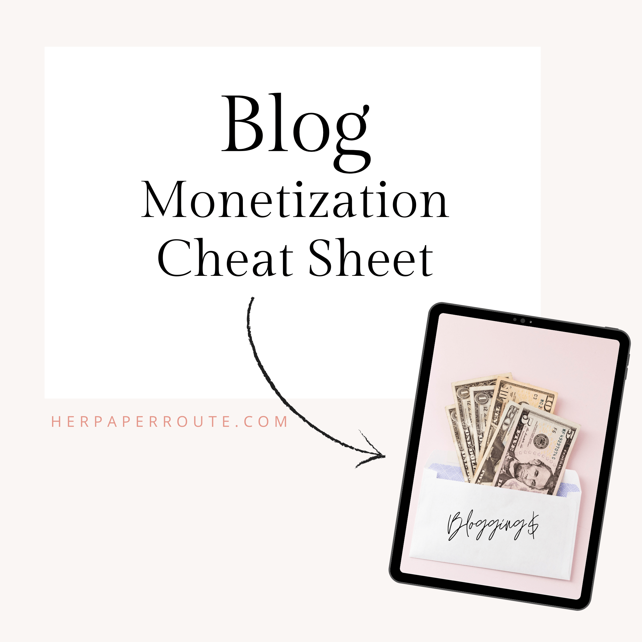 blog monetization cheat sheet fb