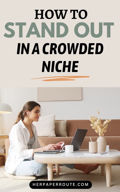 entrepreneur seated at the coffee table crafting her irresistible offer on her laptop