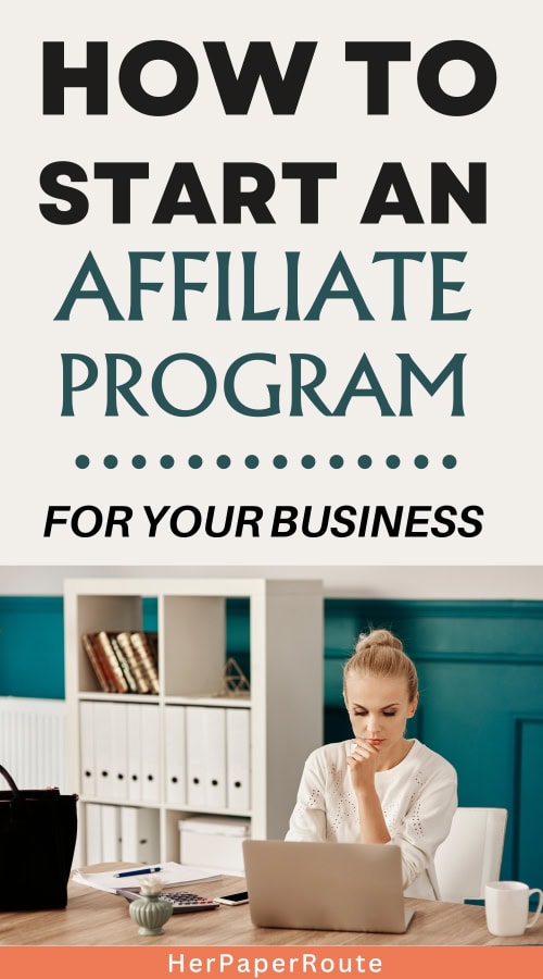 entrepreneur sitting in her home office figuring out how to start an affiliate program