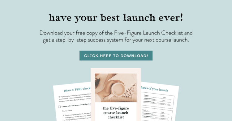 Course launch Checklist