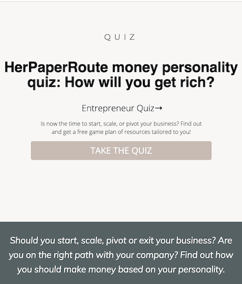 Entrepreneur quiz herpaperroute how will you get rich