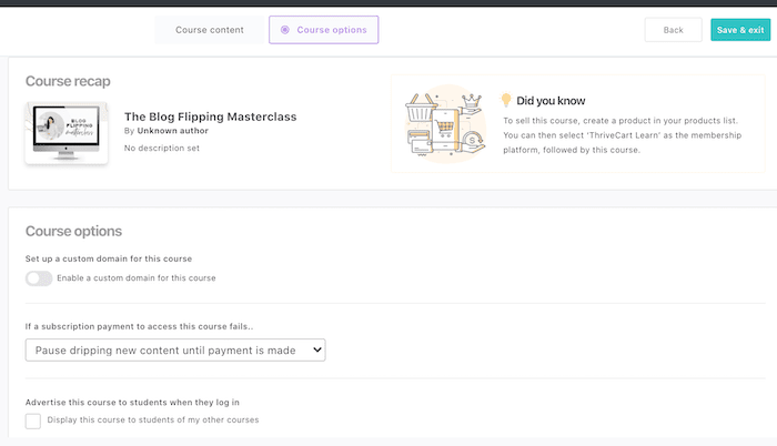 Thrivecart Now Includes Course Hosting learn lms