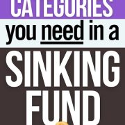 Categories you should include in a sinking fund