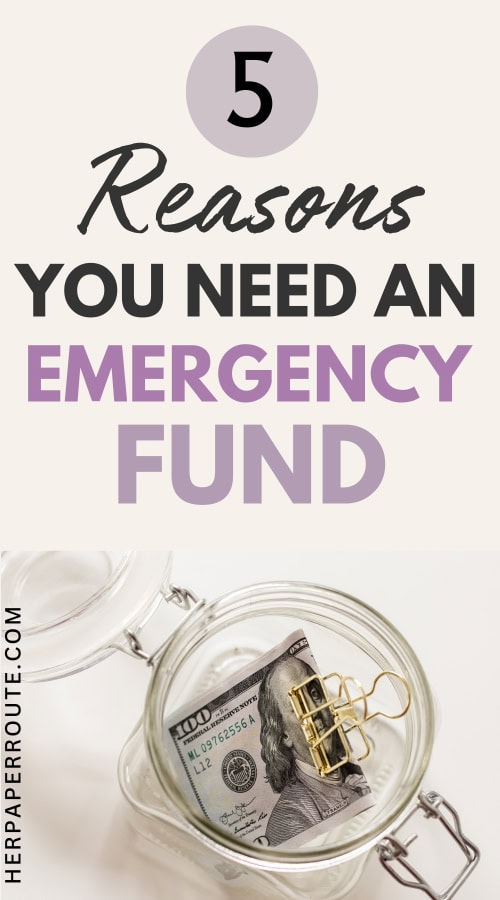 money in jar showing emergency fund examples