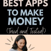 woman on cell phone using the best apps to make money