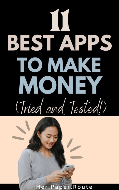 woman on cell phone using the best apps to make money
