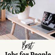 work from home computer setup showing the best jobs for people with anxiety