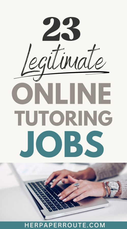hands typing on computer while making money with legitimate online tutoring jobs