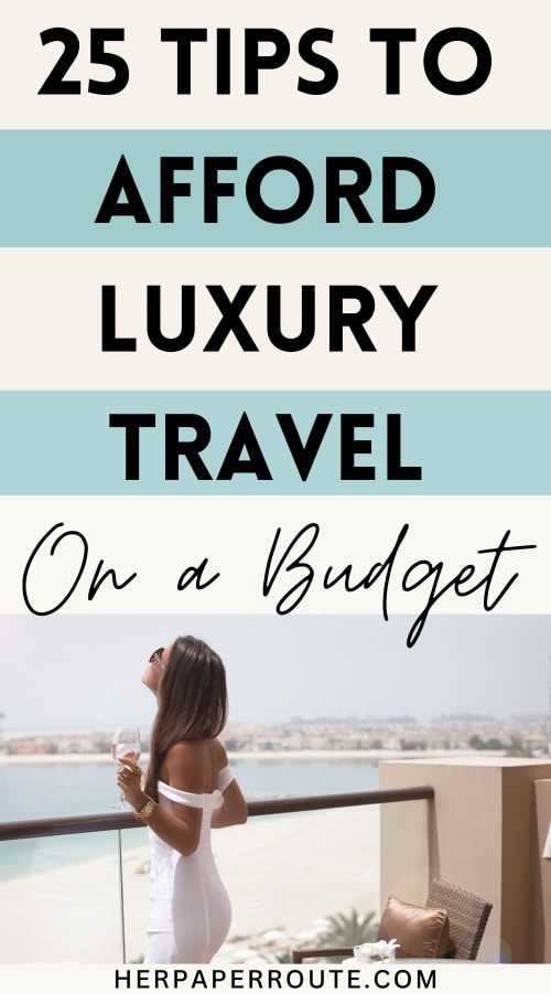 woman drinking wine at the beach showing how to afford luxury travel