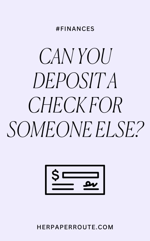 illustration of a check answering can you deposit a check for someone else