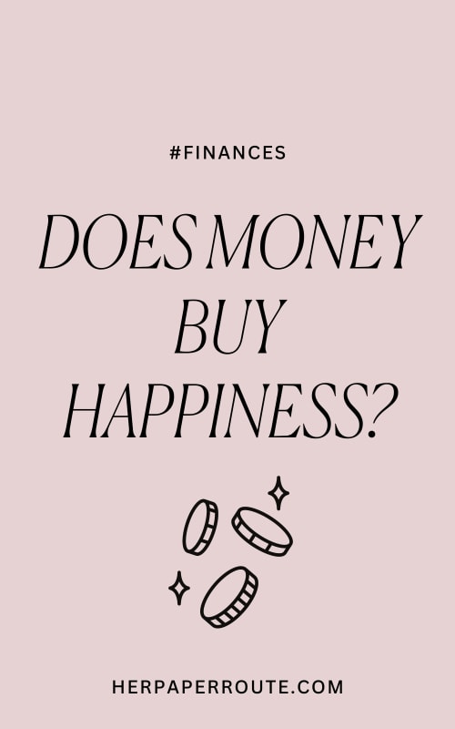 coin graphic with sparkles answering the question money doesn't buy happiness