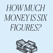 illustration of dollar bills showing how much is six figures