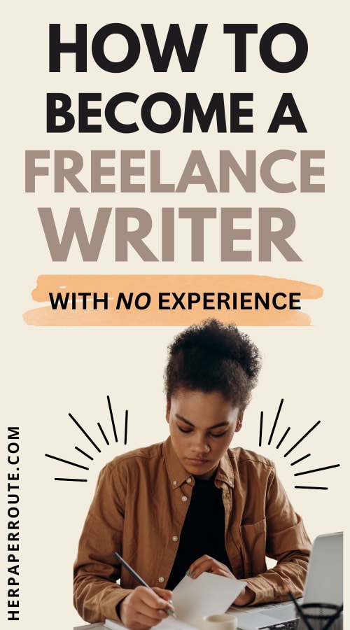 woman working from home showing how to become a freelance writer with no experience