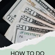several twenty dollar bills showing how to do extreme budgeting with little money