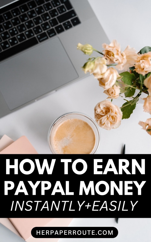 computer and coffee setup showing how to earn paypal money