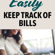woman writing out her budget showing how to keep track of bills