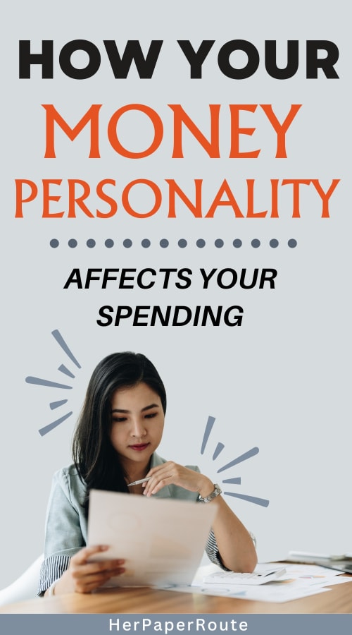 woman counting money thinking about how your money personality affects your spending and finances