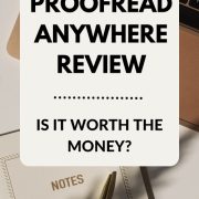 computer and notes showing proofread anywhere review