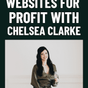 Chelsea Clarke holding champagne glass teaching how to flip websites for profit