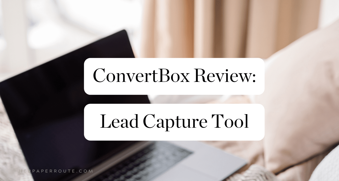 laptop showing the honest convertbox review best lead capture tool