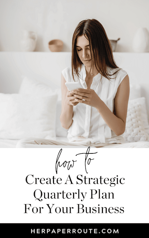 entrepreneur planning her strategic quarterly plan for your business