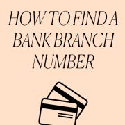 credit card graphic showing how to find a bank branch number